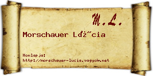 Morschauer Lúcia névjegykártya